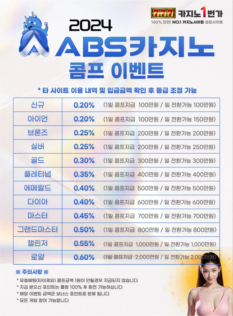 ABS카지노 콤프 이벤트